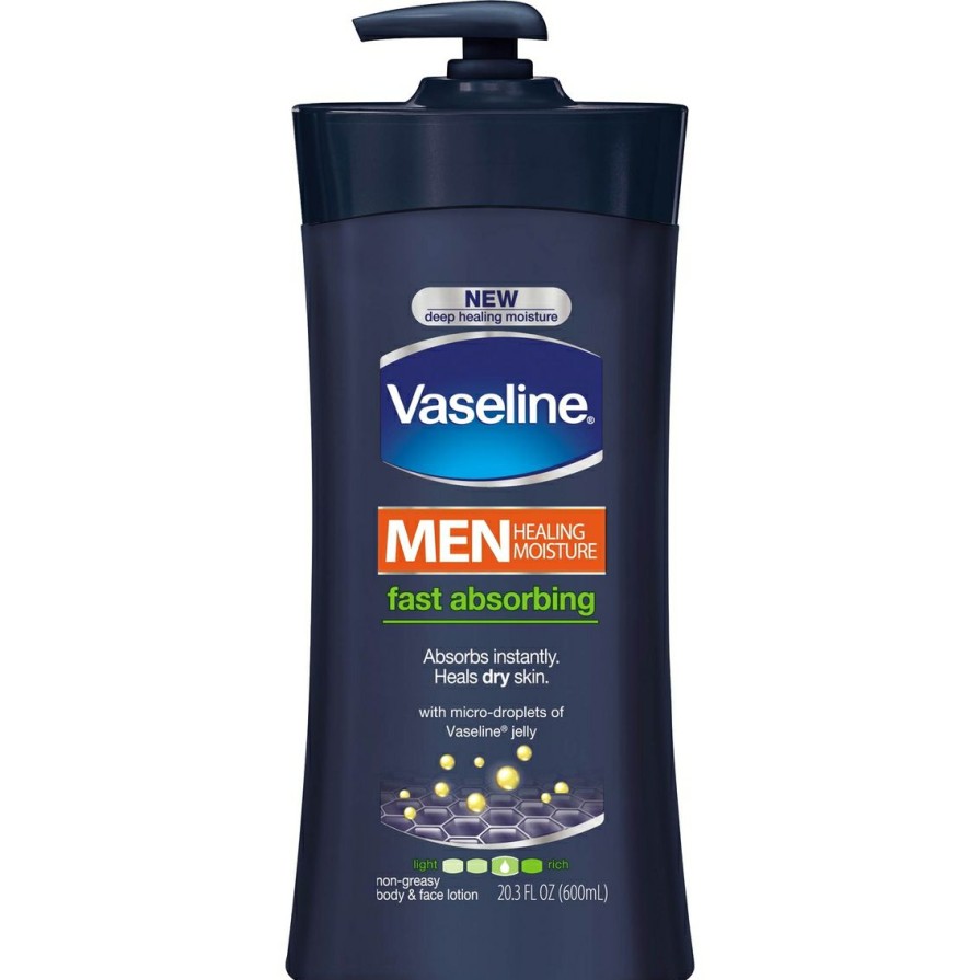 Beauty * | Best Sale Vaseline Men Healing Mositure Fast Absorbing Lotion 20.3 Oz.