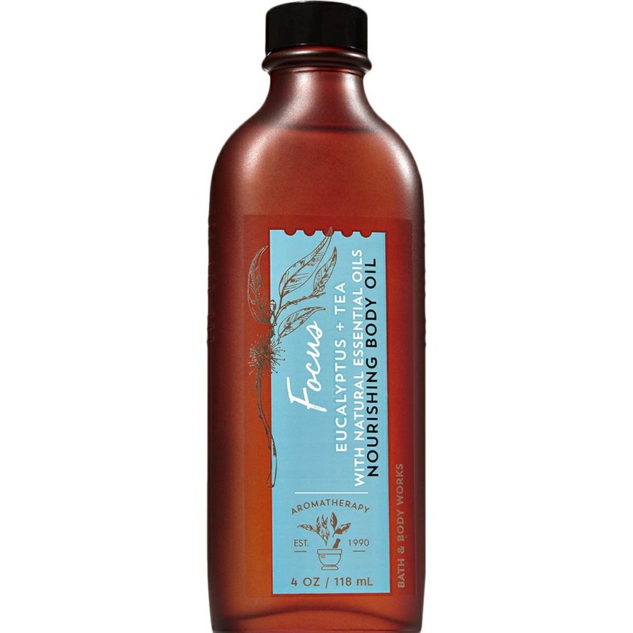 Beauty * | Best Reviews Of Bath & Body Works Aromatherapy Focus Eucalyptus & Tea Nourishing Body Oil