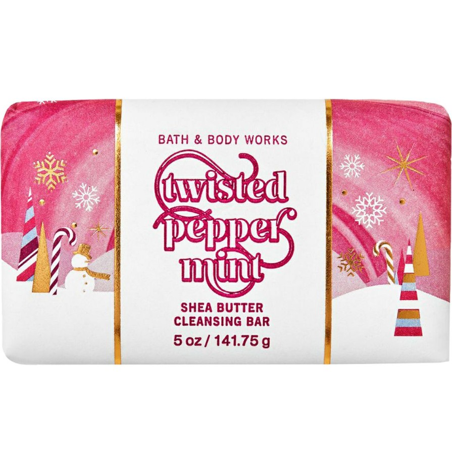 Beauty * | Best Sale Bath & Body Works Twisted Peppermint Bar Soap