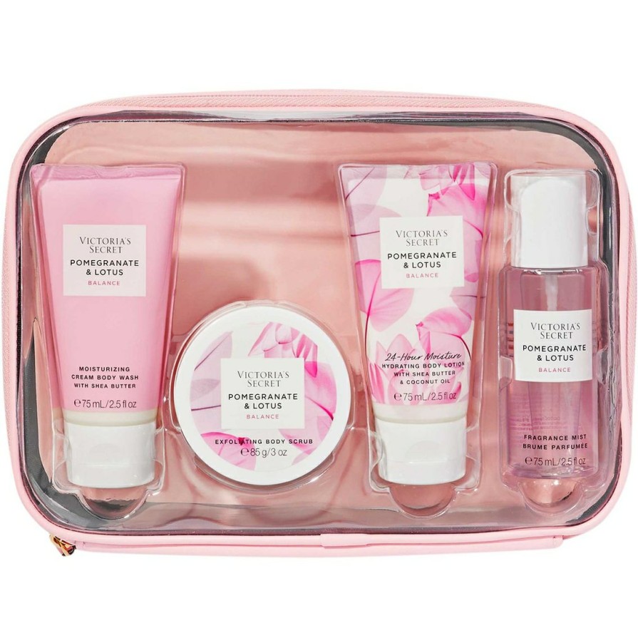 Beauty * | Hot Sale Victoria'S Secret Pomegranate And Lotus 4 Pc. Gift Set