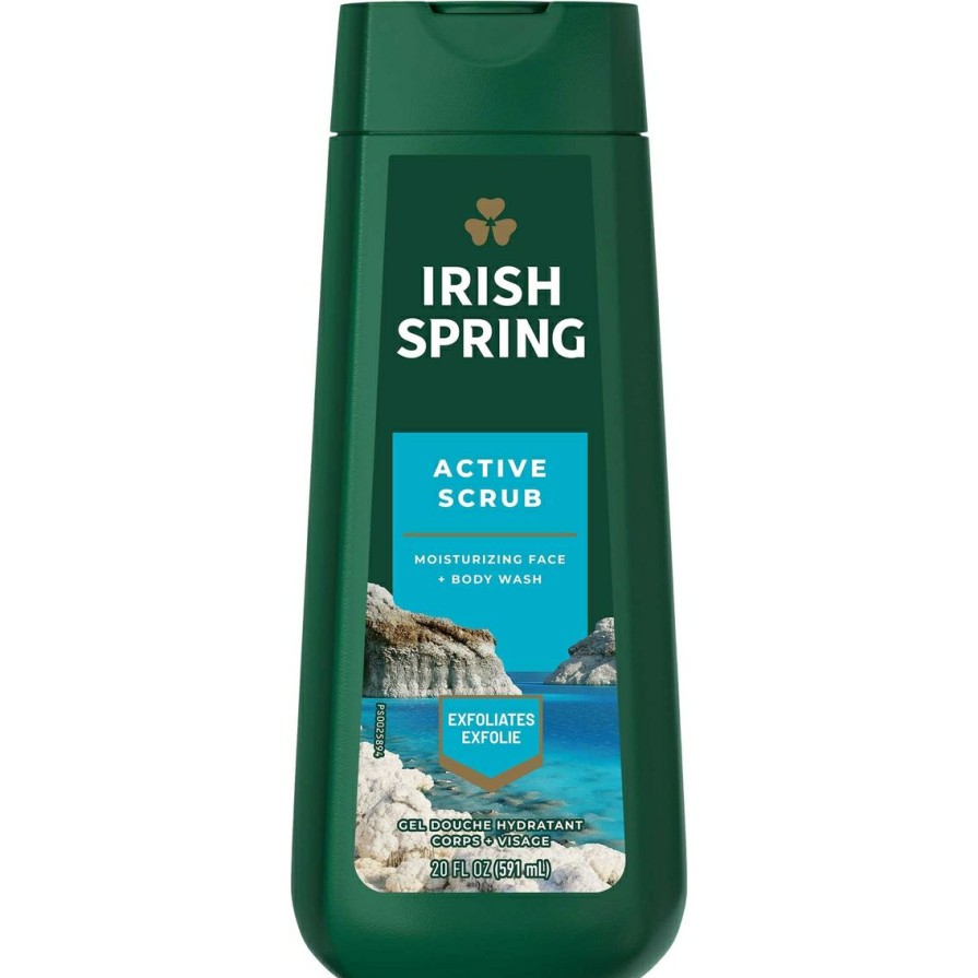 Beauty * | Cheap Irish Spring Deep Action Scrub Men'S Exfoliating Face And Body Wash 20 Oz.