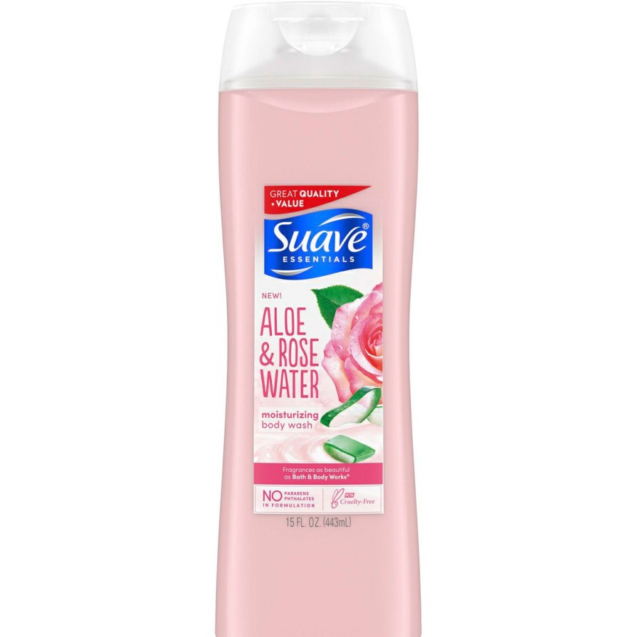 Beauty * | Wholesale Suave Aloe & Rose Water Moisturizing Body Wash