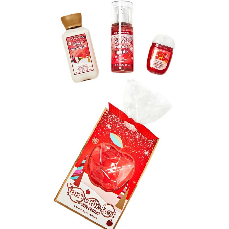 Beauty * | Promo Bath & Body Works Mini Cello Winter Candy Apple 3 Pc. Gift Set