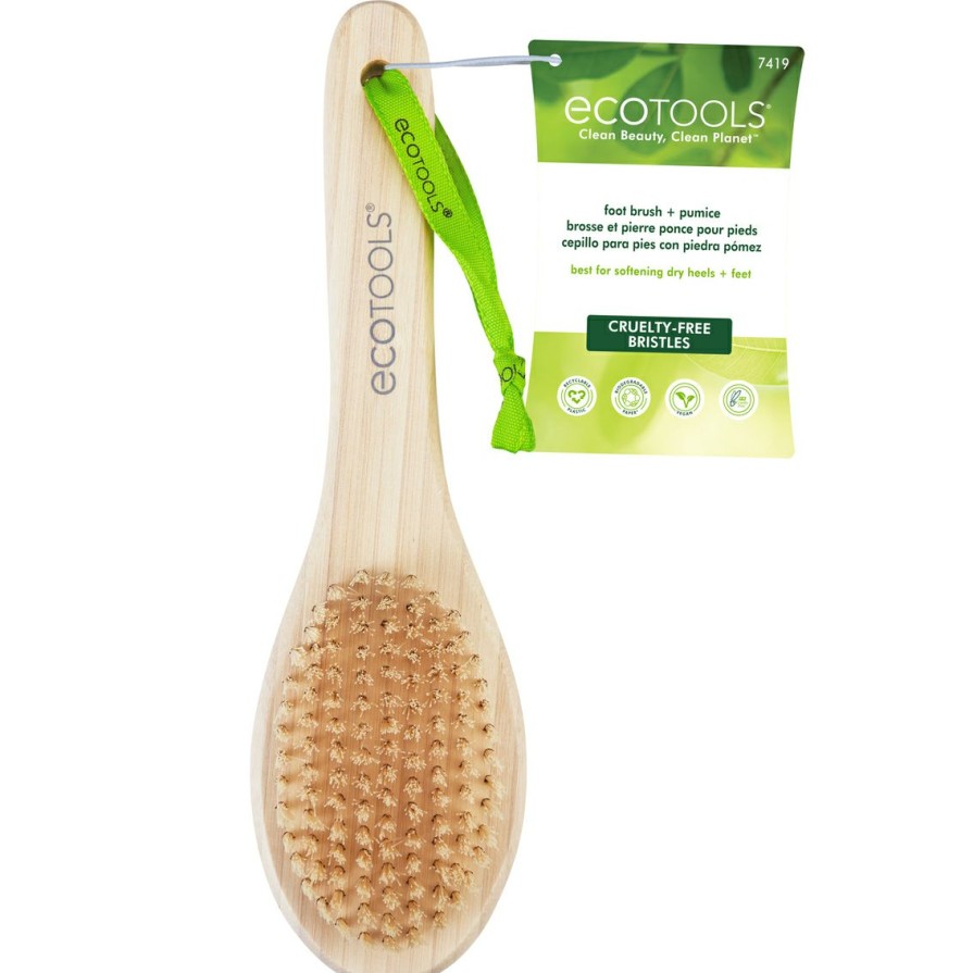 Beauty * | Outlet Ecotools Bamboo Foot Brush & Pumice