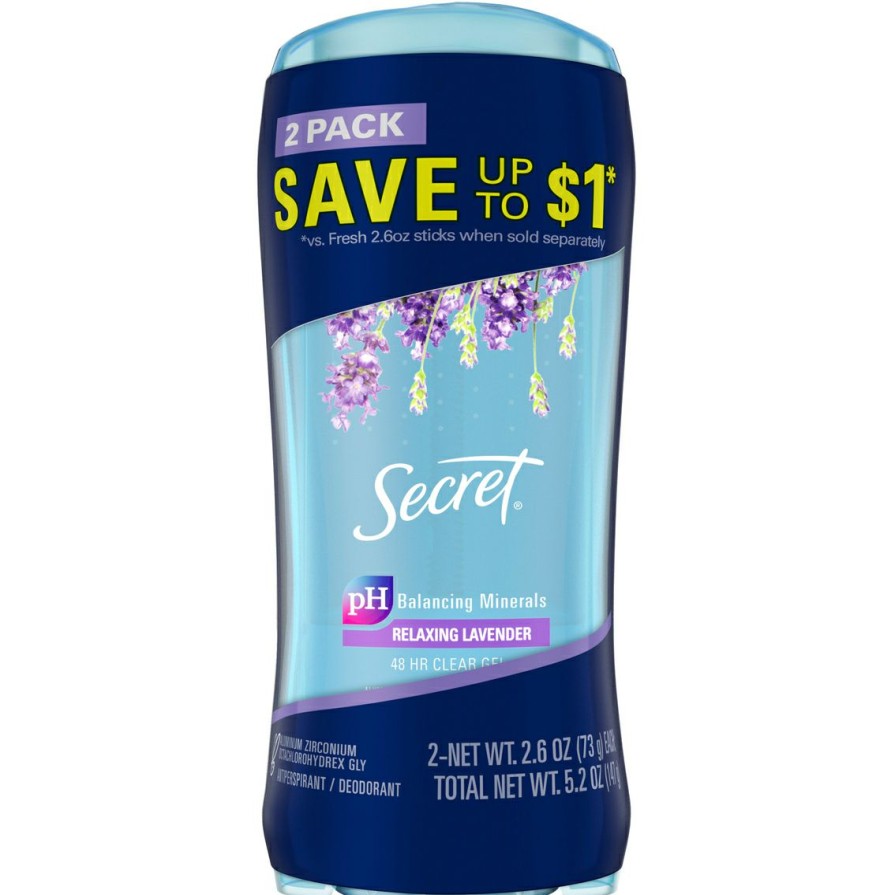 Beauty * | Best Sale Secret Refreshing Lavender Fresh Clear Gel And Deodorant Twin Pk.