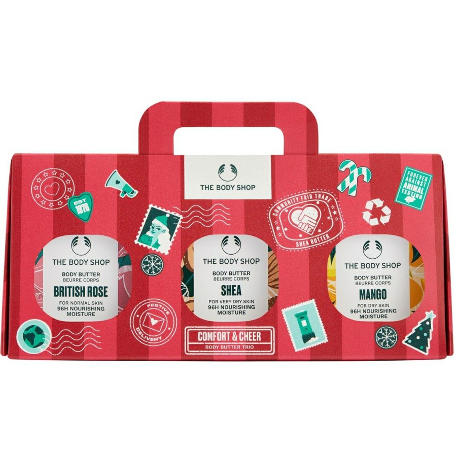 Beauty * | Discount The Body Shop Comfort & Cheer Christmas Body Butter Trio