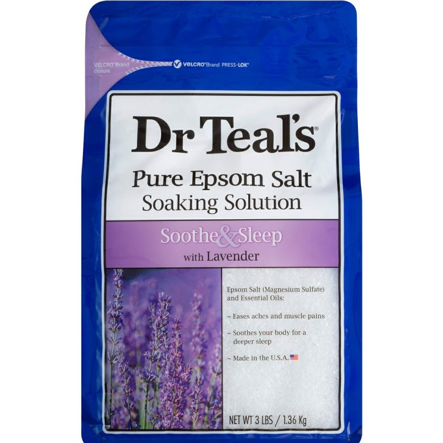 Beauty * | Brand New Dr Teal'S Lavender Pure Epsom Salt Soaking Solution 3 Lb. Bag