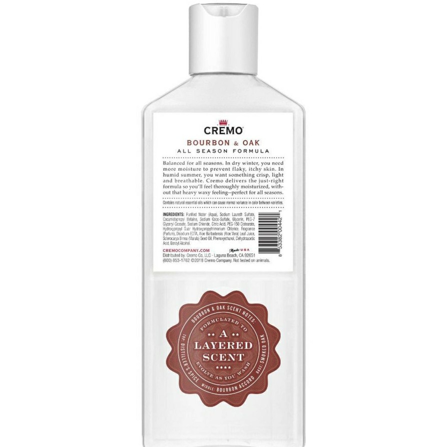 Beauty * | Wholesale Cremo Bourbon And Oak Body Wash