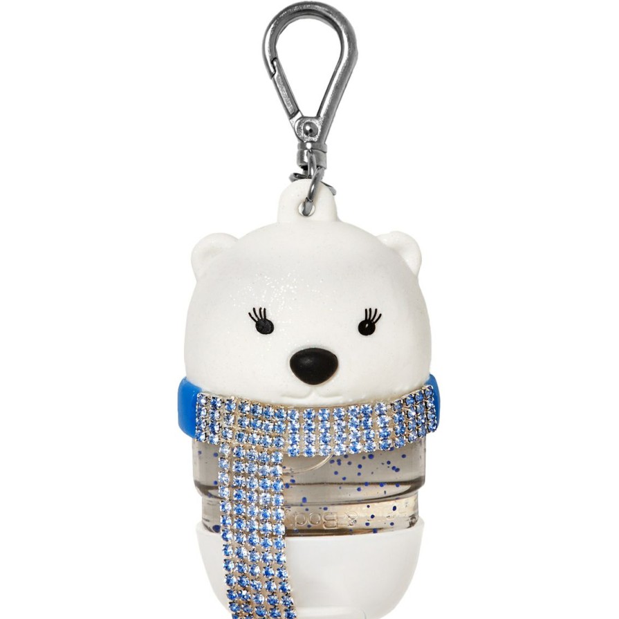 Beauty * | Cheap Bath & Body Works Blingy Polar Bear Pocketbac Clip Hand Sanitizer