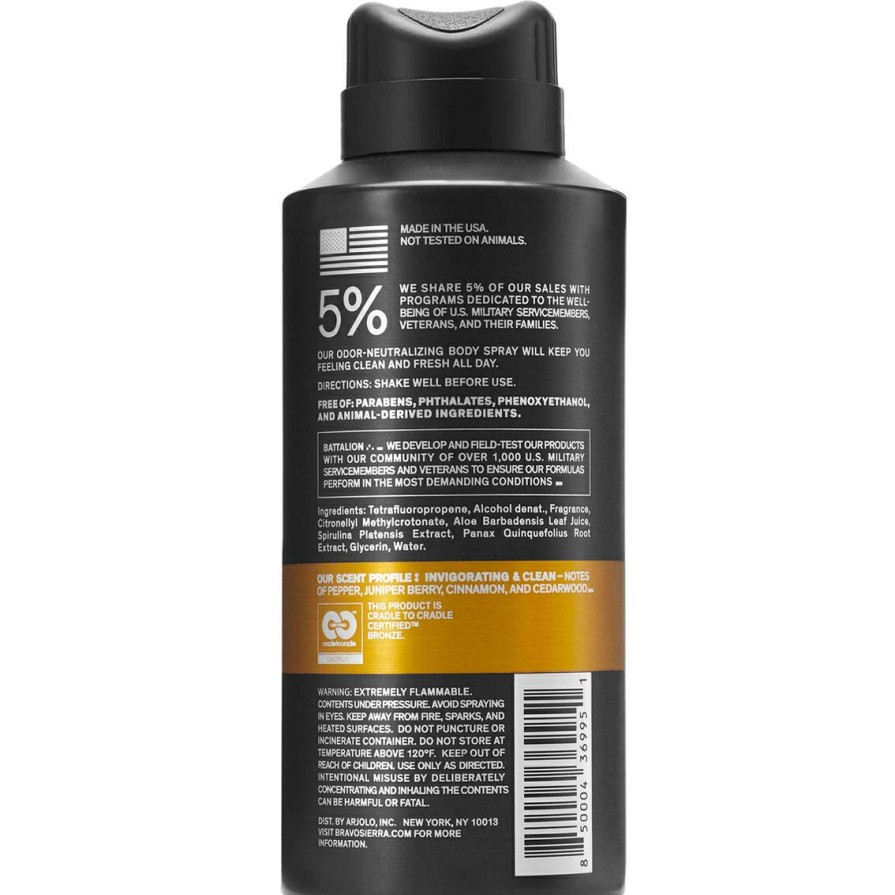 Beauty * | Flash Sale Bravo Sierra Citrus And Cedarwood Deodorant Body Spray 5 Oz.