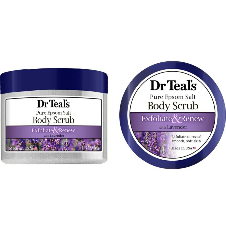 Beauty * | Budget Dr Teal'S Pure Epsom Salt Body Scrub, Exfoliate & Renew With Lavender 12 Oz.