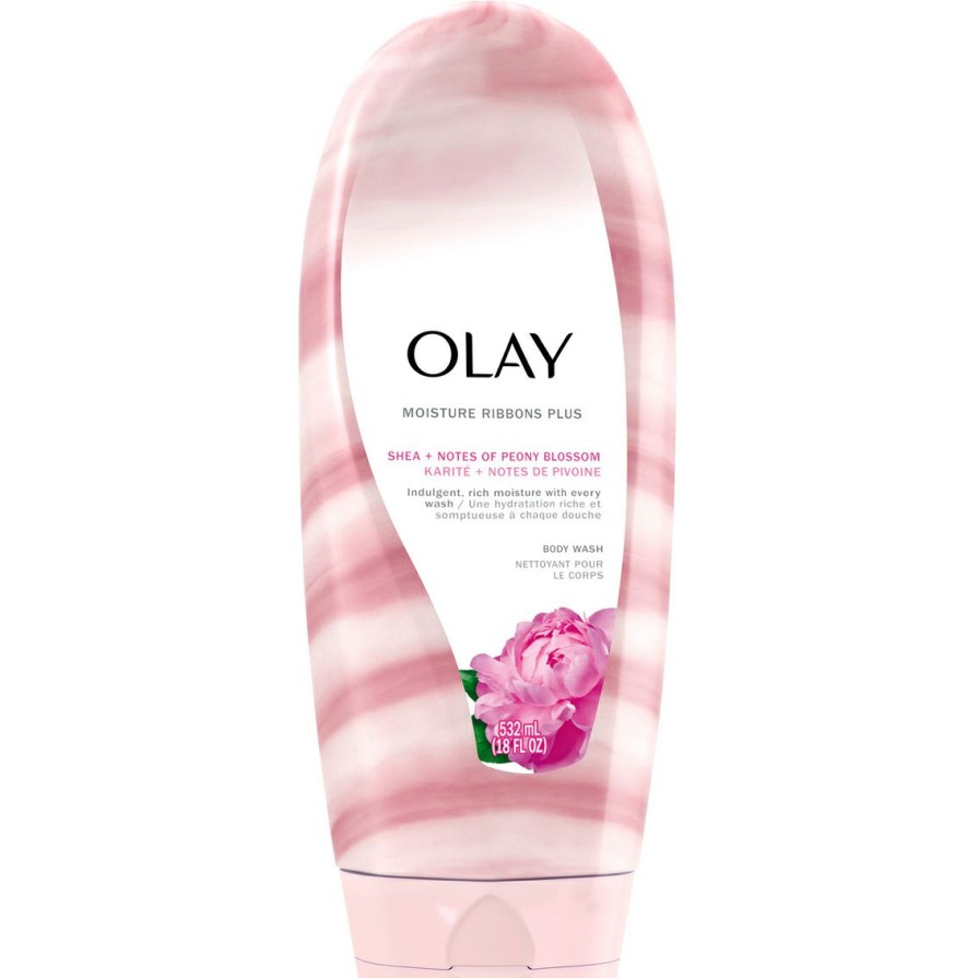 Beauty * | New Olay Moisture Ribbons Plus Shea And Peony Blossom Body Wash 18 Oz.