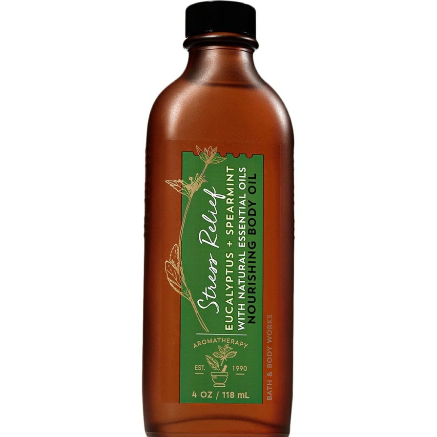 Beauty * | Brand New Bath & Body Works Stress Relief Eucalyptus & Spearmint Nourishing Body Oil