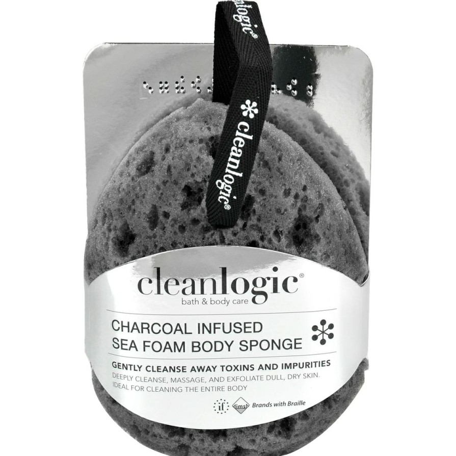 Beauty * | Brand New Cleanlogic Charcoal Infused Foam Sea Sponge