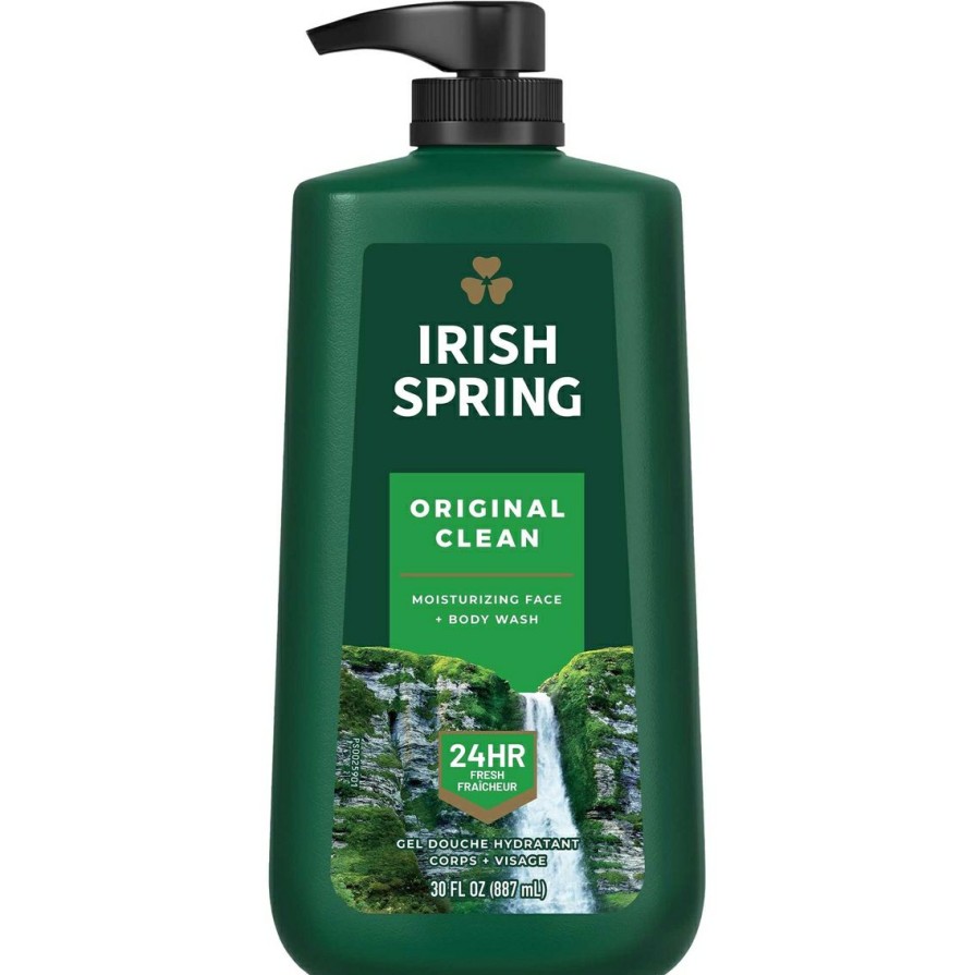 Beauty * | Cheap Irish Spring Original Moisturizing Face And Body Wash Pump 30 Oz.