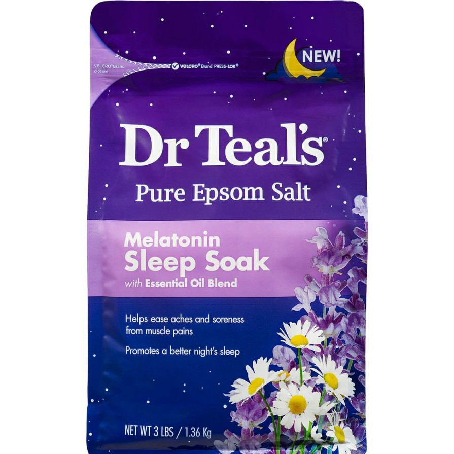 Beauty * | Top 10 Dr Teal'S Melatonin Sleep Pure Epsom Bath Salt 3 Lb.