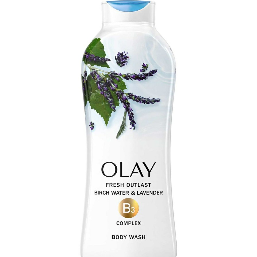 Beauty * | Hot Sale Olay Fresh Outlast Birch Water And Lavender Body Wash 22 Oz.