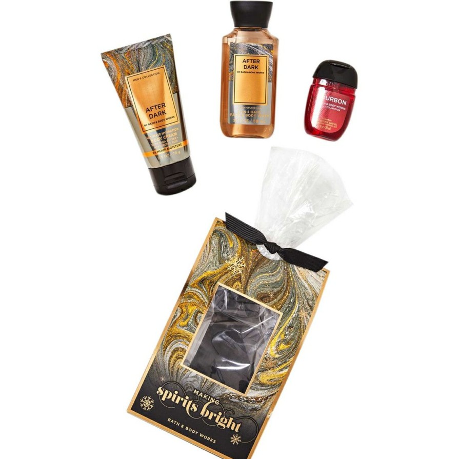 Beauty * | Hot Sale Bath & Body Works Men'S After Dark Mini Cello Gift Set