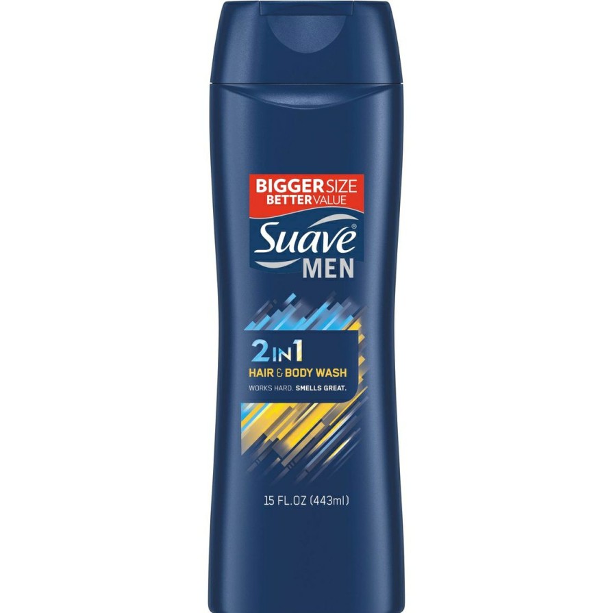 Beauty * | Top 10 Suave Men Dual Charge 2 In 1 Hair And Body Wash For Men 15 Oz.