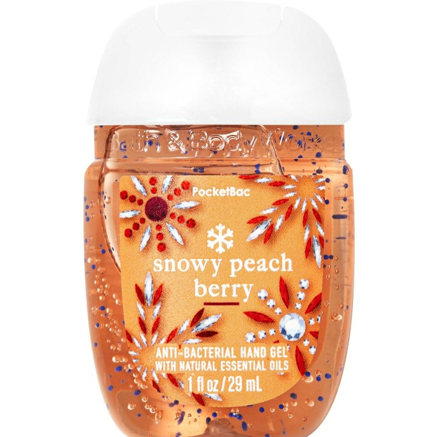 Beauty * | New Bath & Body Works Snow Beautiful Decor Snowy Peach Berry Pocketbac